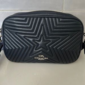 Navy Coach Crossbody Purse w/ Star Detail